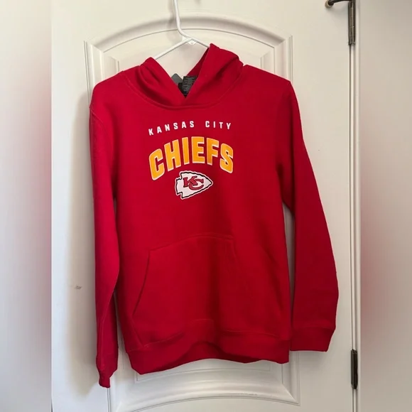 Kansas City Chiefs Red Youth NFL Team Apparel Hoodie Sweatshirt NWT - Picture 2 of 8
